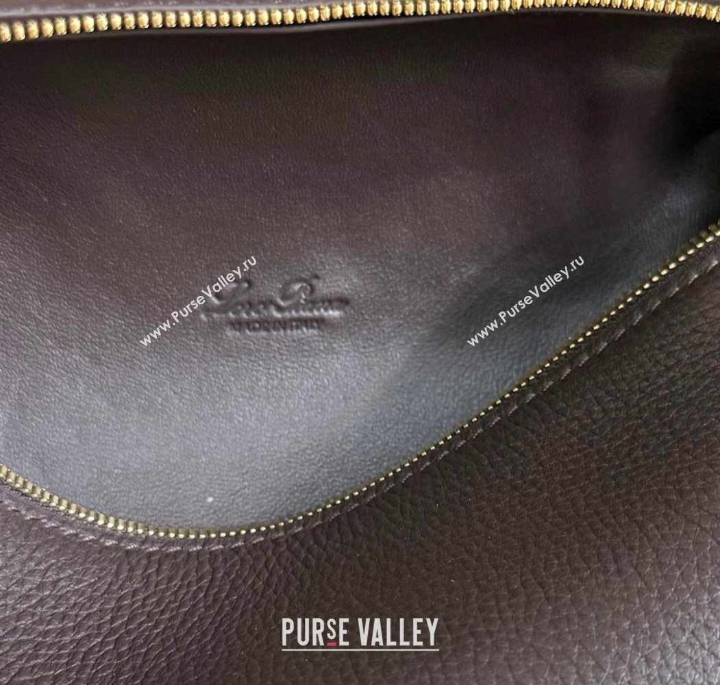 Loro Piana LP Extra Pocket Pouch L19 in Grained Calfskin Coffee 2025 (YY-250625048)