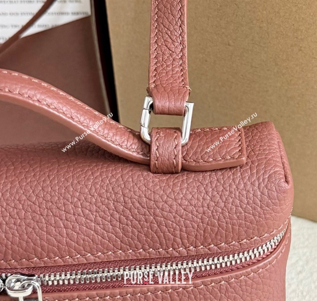 Loro Piana LP Extra Pocket Pouch L19 in Grained Calfskin Brick 2025 (YY-250625049)