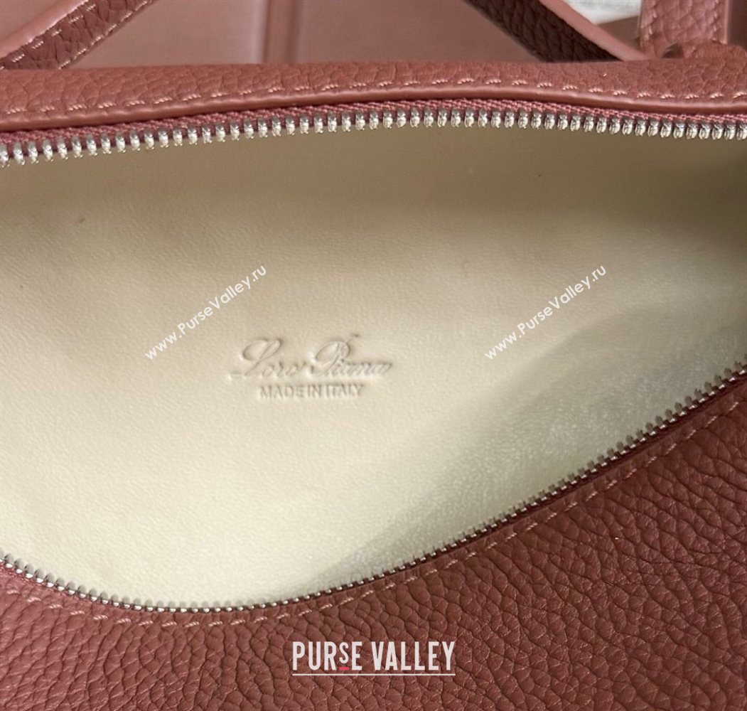 Loro Piana LP Extra Pocket Pouch L19 in Grained Calfskin Brick 2025 (YY-250625049)