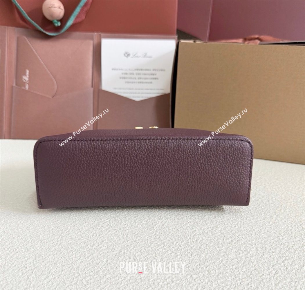 Loro Piana LP Extra Pocket Pouch L19 in Grained Calfskin Ormosia 2025 (YY-250625055)