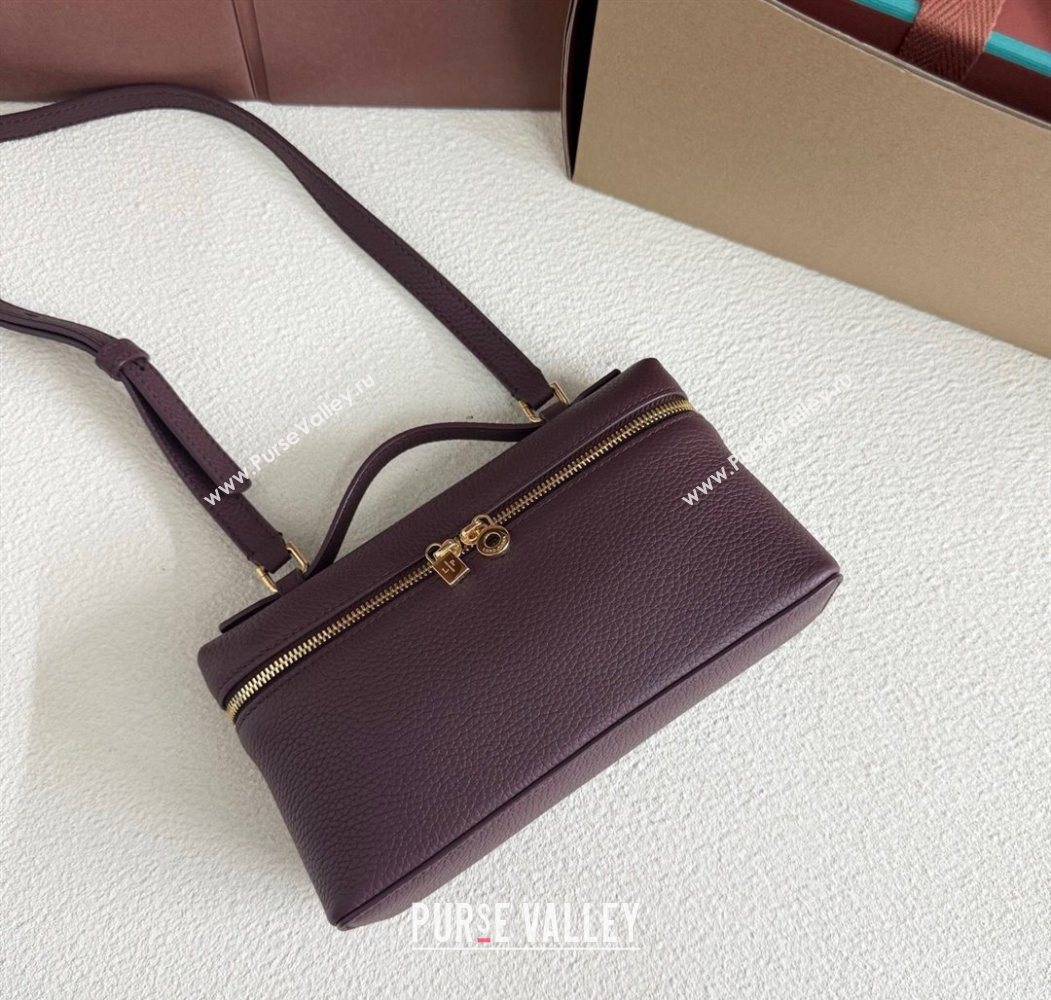 Loro Piana LP Extra Pocket Pouch L19 in Grained Calfskin Ormosia 2025 (YY-250625055)