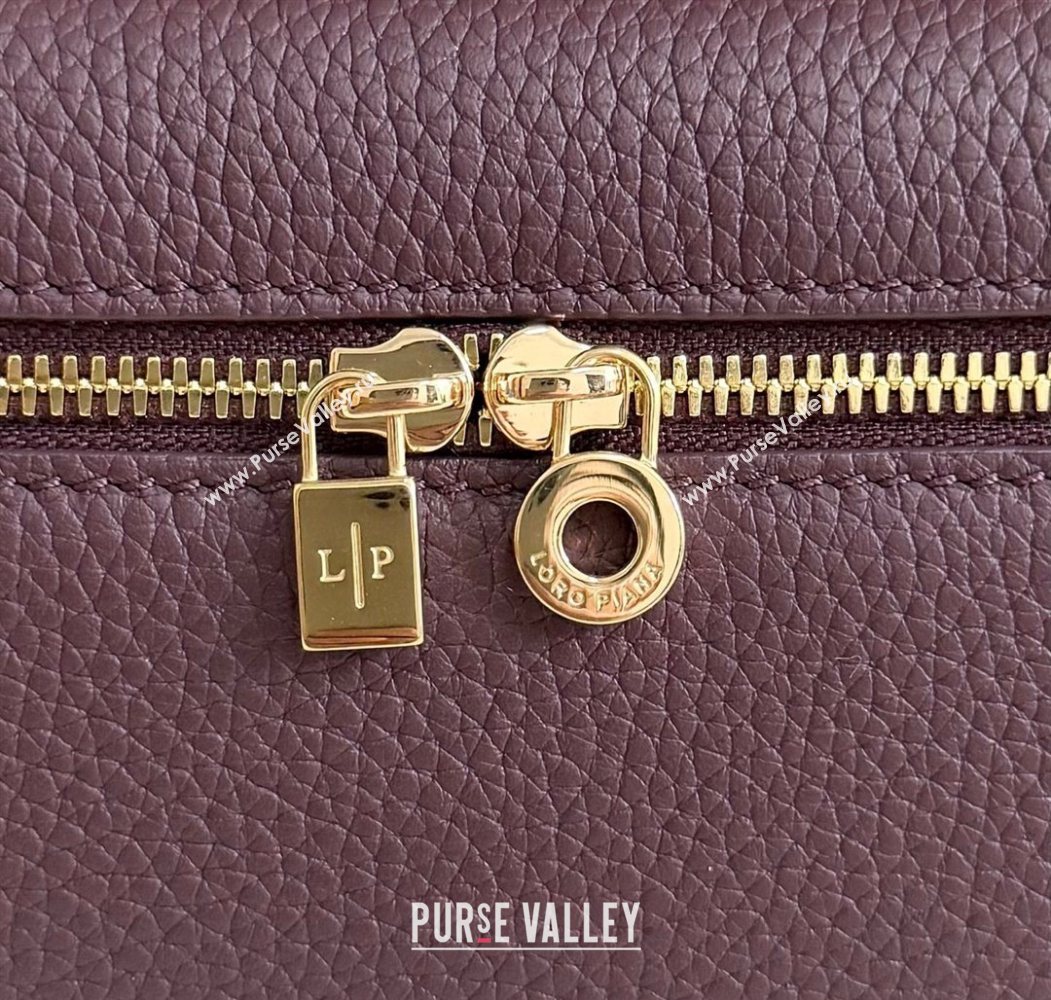 Loro Piana LP Extra Pocket Pouch L19 in Grained Calfskin Ormosia 2025 (YY-250625055)