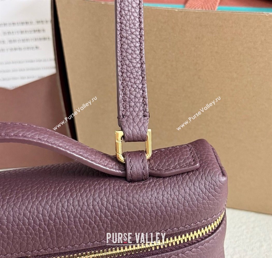 Loro Piana LP Extra Pocket Pouch L19 in Grained Calfskin Ormosia 2025 (YY-250625055)