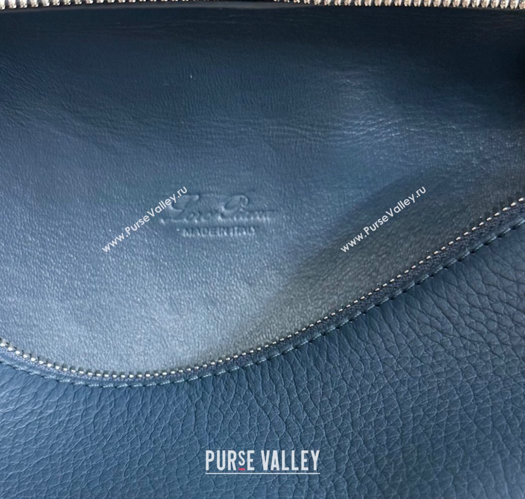 Loro Piana LP Extra Pocket Pouch L19 in Grained Calfskin Iris Blue 2025 (YY-250625038)