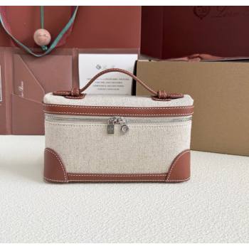 Loro Piana LP Extra Pocket Pouch L19 in Cotton Linen Brown 2025 (YY-250625060)