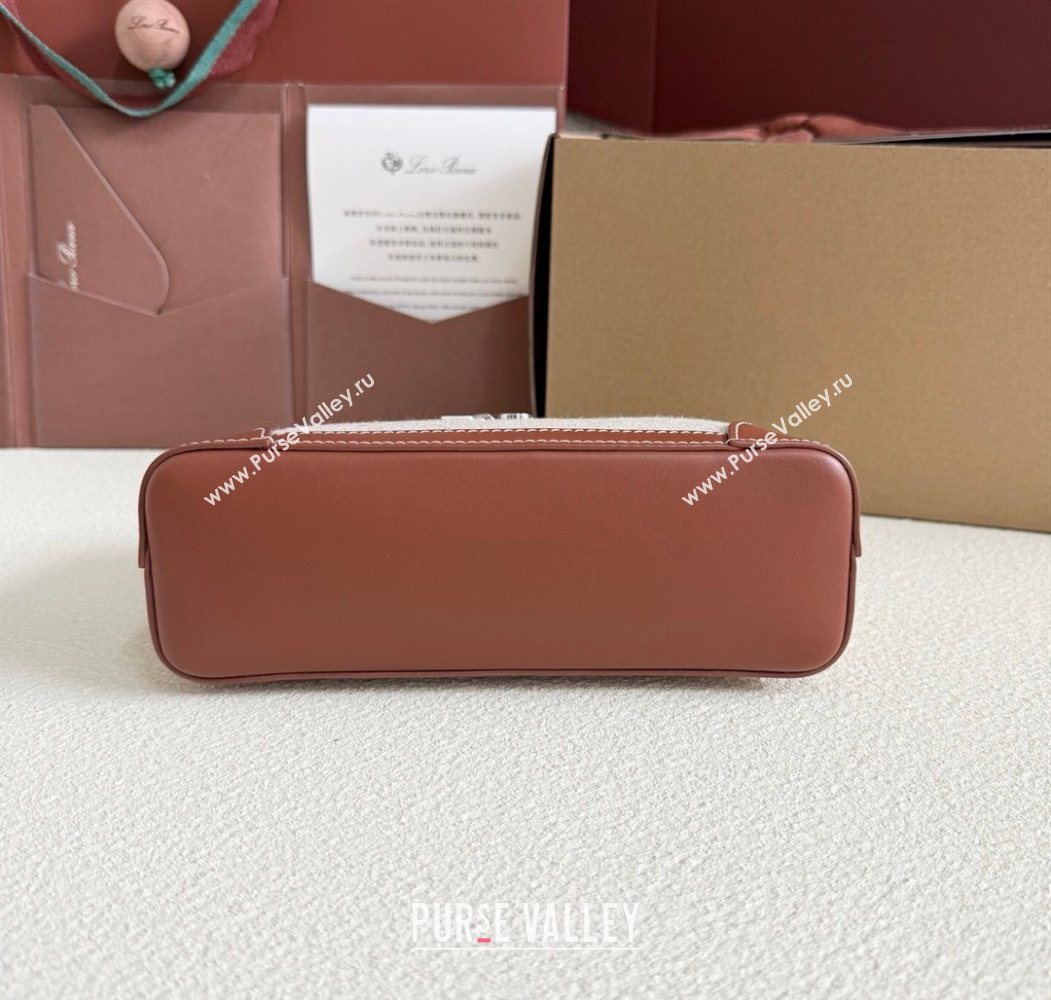 Loro Piana LP Extra Pocket Pouch L19 in Cotton Linen Brown 2025 (YY-250625060)