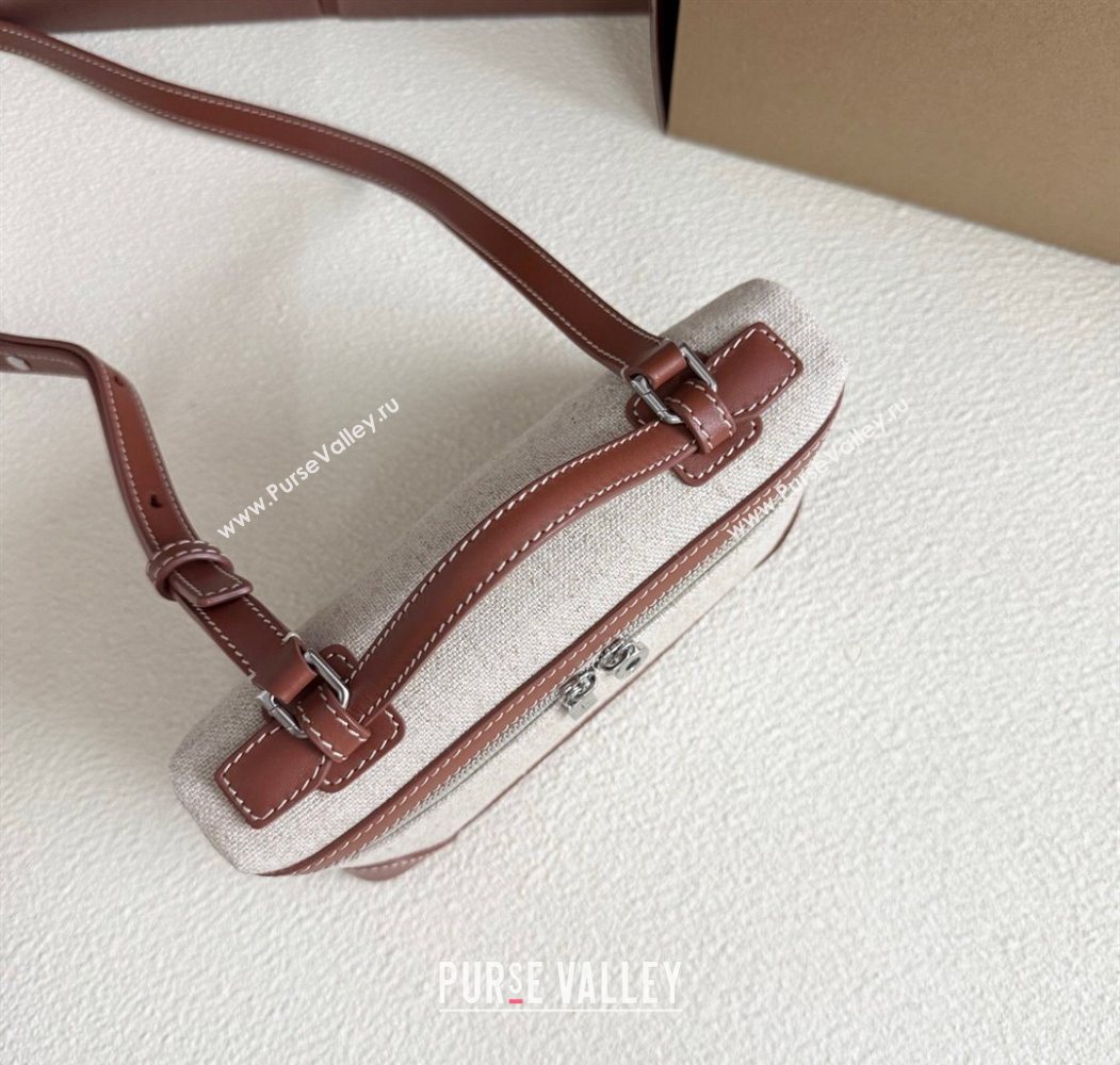 Loro Piana LP Extra Pocket Pouch L19 in Cotton Linen Brown 2025 (YY-250625060)