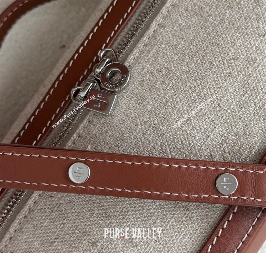 Loro Piana LP Extra Pocket Pouch L19 in Cotton Linen Brown 2025 (YY-250625060)