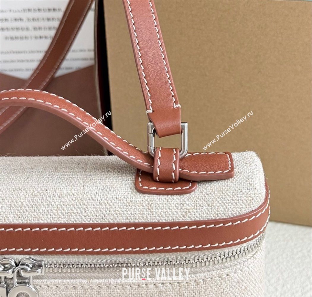 Loro Piana LP Extra Pocket Pouch L19 in Cotton Linen Brown 2025 (YY-250625060)