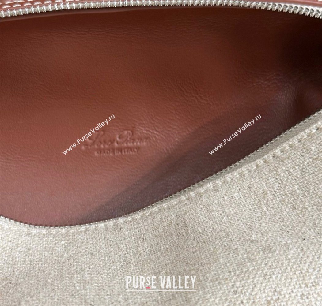 Loro Piana LP Extra Pocket Pouch L19 in Cotton Linen Brown 2025 (YY-250625060)