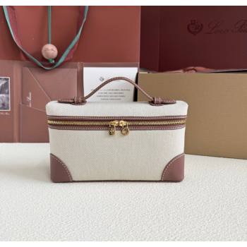 Loro Piana LP Extra Pocket Pouch L19 in Canvas and Leather Brown 2025 (YY-250625062)