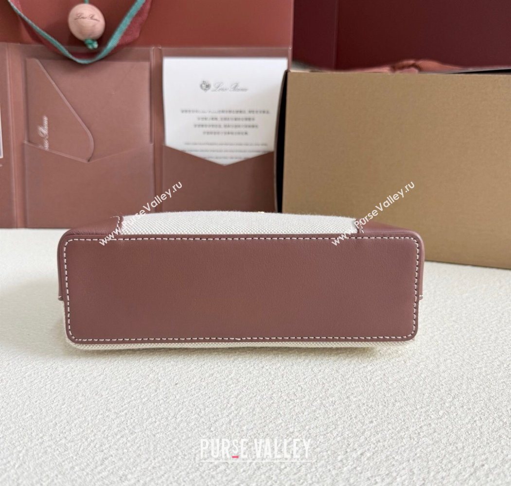 Loro Piana LP Extra Pocket Pouch L19 in Canvas and Leather Brown 2025 (YY-250625062)