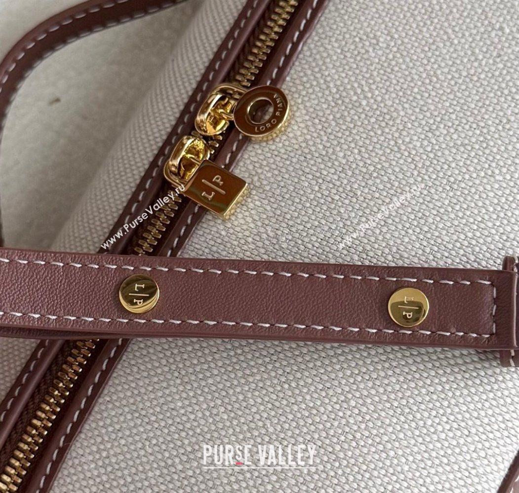 Loro Piana LP Extra Pocket Pouch L19 in Canvas and Leather Brown 2025 (YY-250625062)