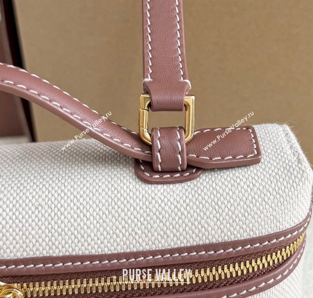 Loro Piana LP Extra Pocket Pouch L19 in Canvas and Leather Brown 2025 (YY-250625062)