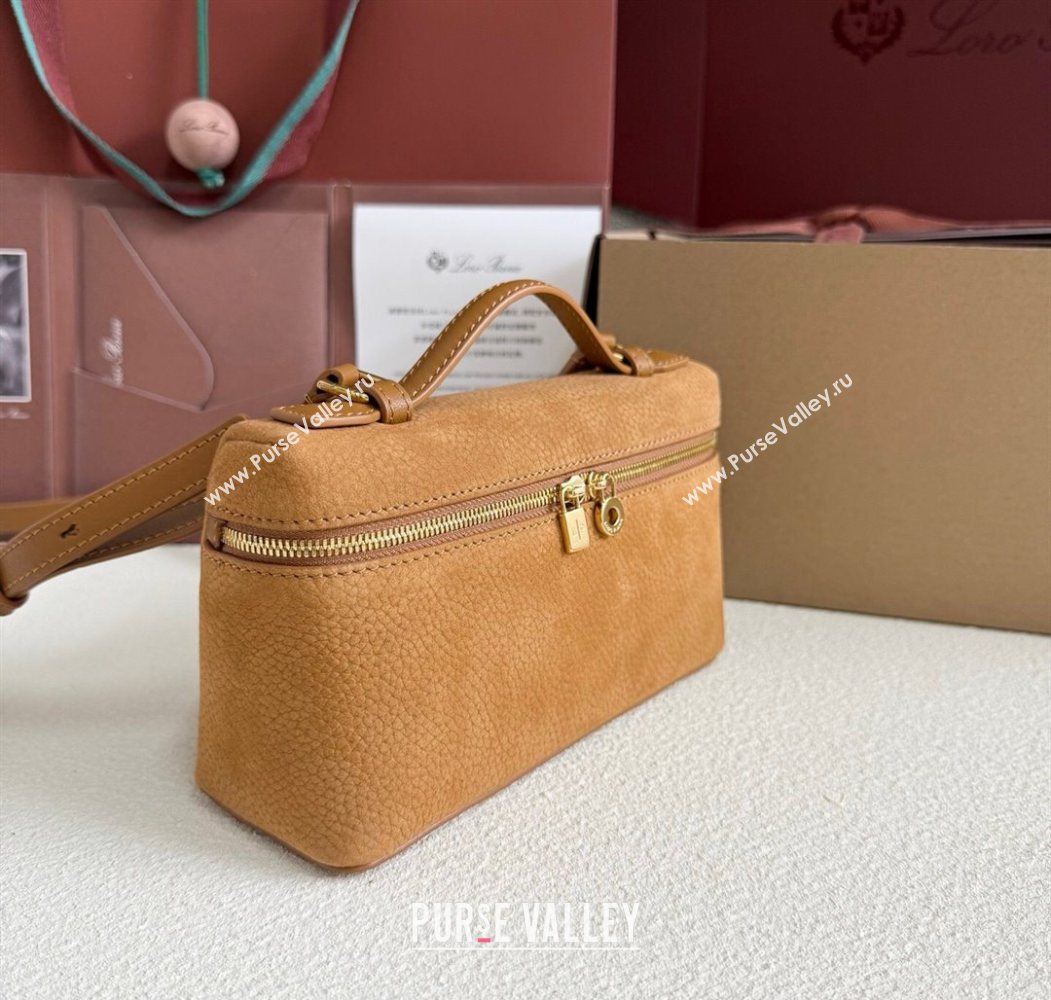 Loro Piana LP Extra Pocket Pouch L19 in Suede Fashion Brown 2025 (YY-250625063)