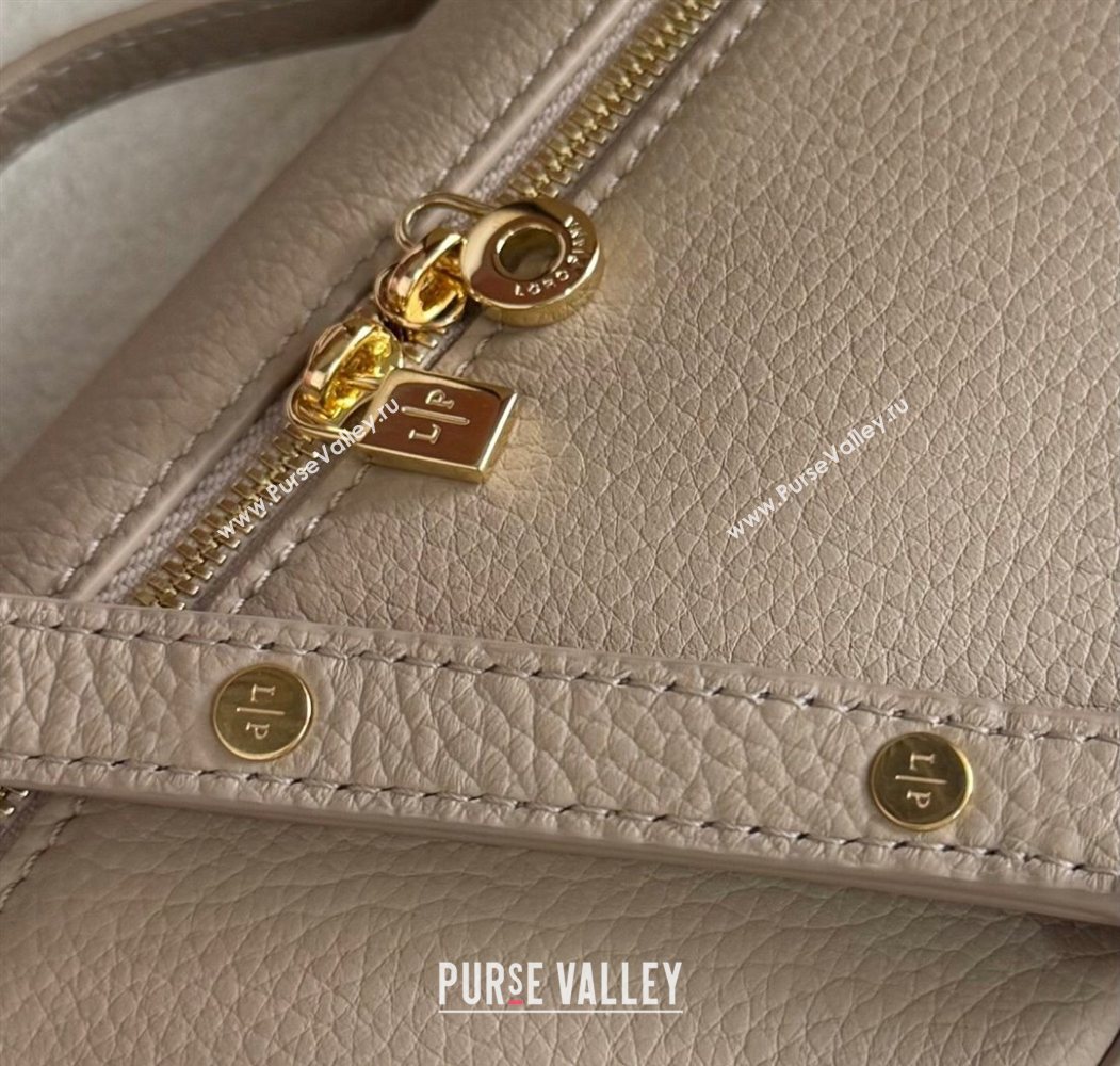 Loro Piana LP Extra Pocket Pouch L19 in Grained Calfskin Beige/Gold 2025 (YY-250625064)