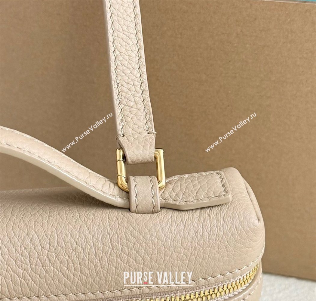 Loro Piana LP Extra Pocket Pouch L19 in Grained Calfskin Beige/Gold 2025 (YY-250625064)