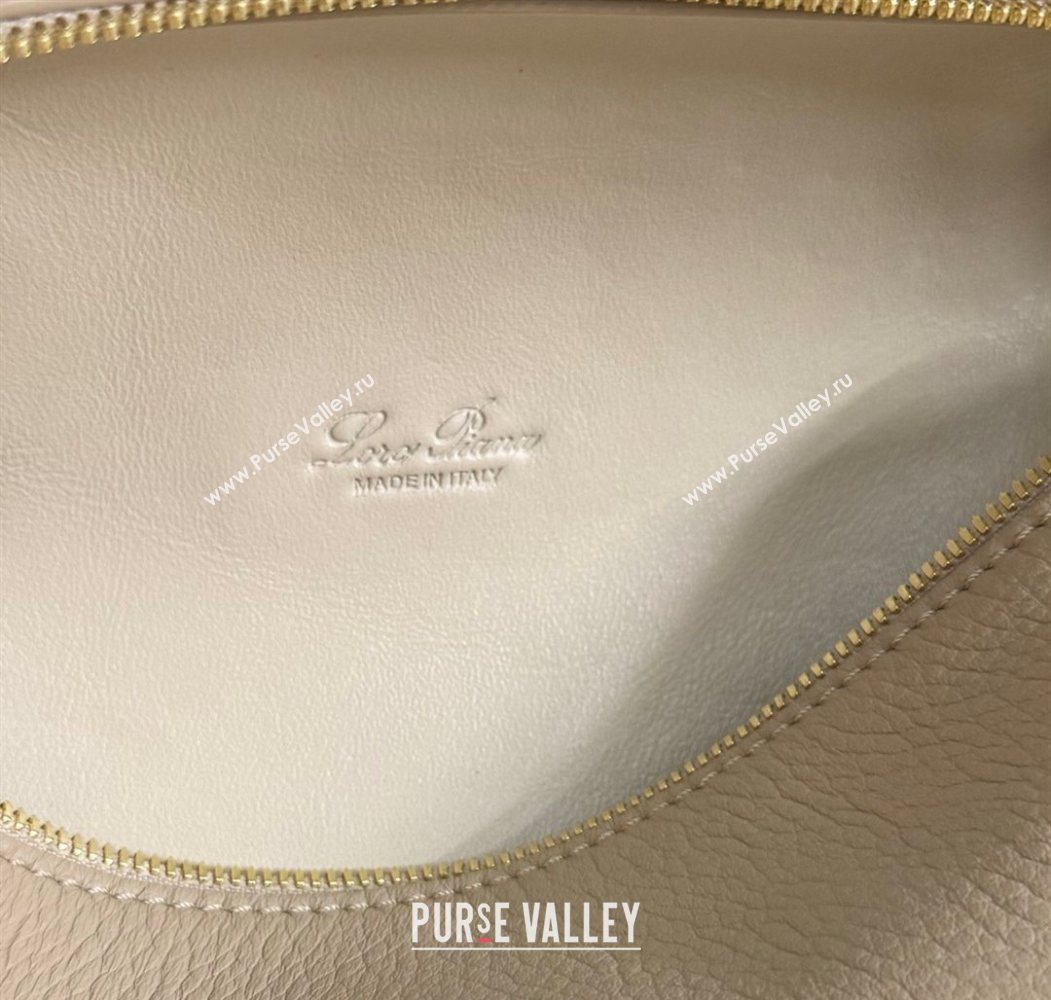 Loro Piana LP Extra Pocket Pouch L19 in Grained Calfskin Beige/Gold 2025 (YY-250625064)