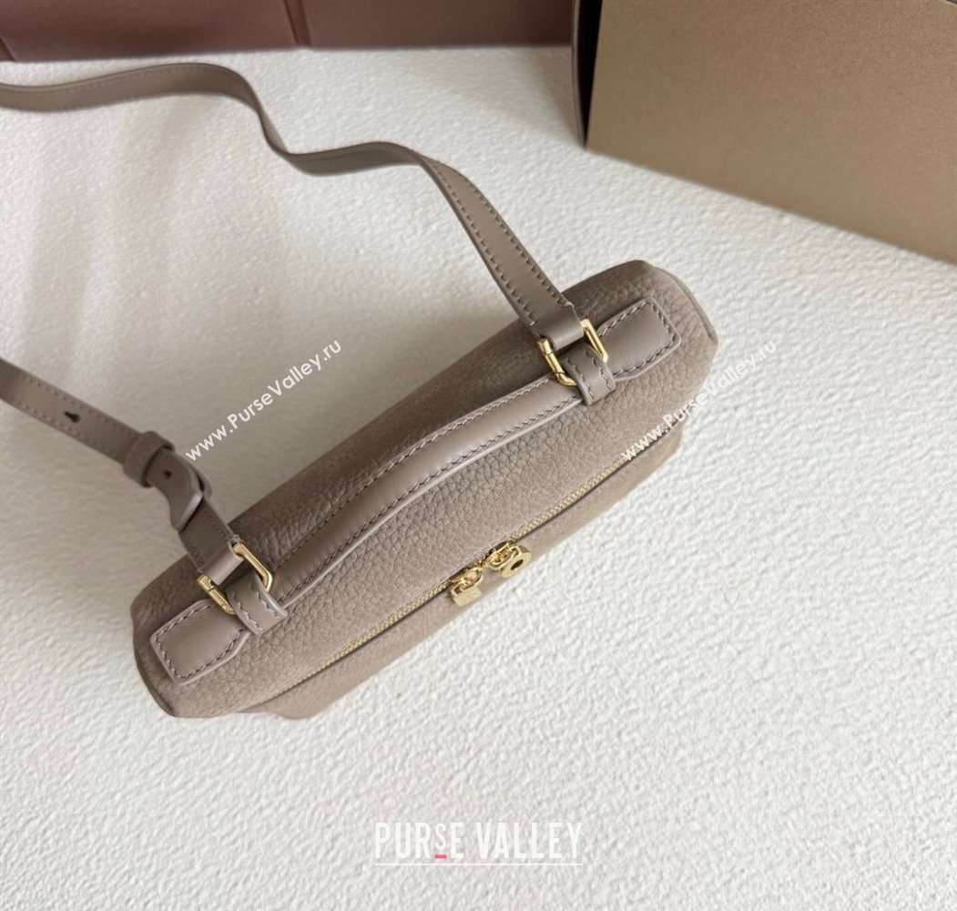 Loro Piana LP Extra Pocket Pouch L19 in Suede Taupe Grey 2025 (YY-250625065)