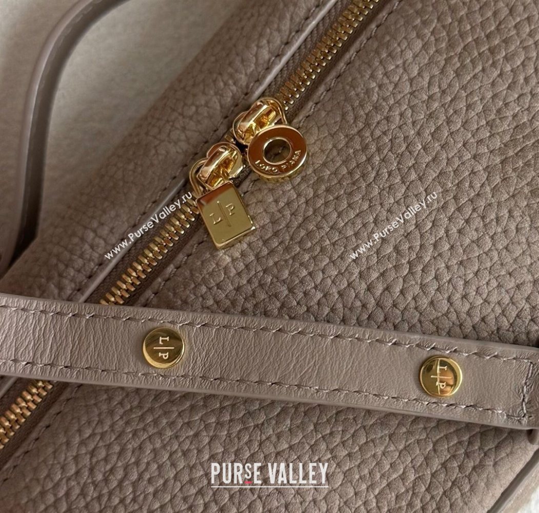 Loro Piana LP Extra Pocket Pouch L19 in Suede Taupe Grey 2025 (YY-250625065)