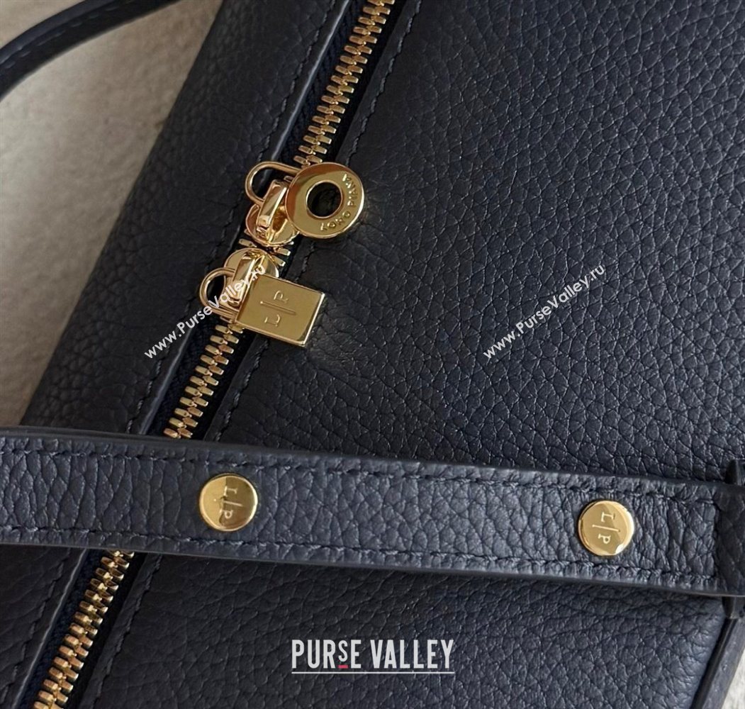 Loro Piana LP Extra Pocket Pouch L19 in Grained Calfskin Dark Blue 2025 (YY-250625066)