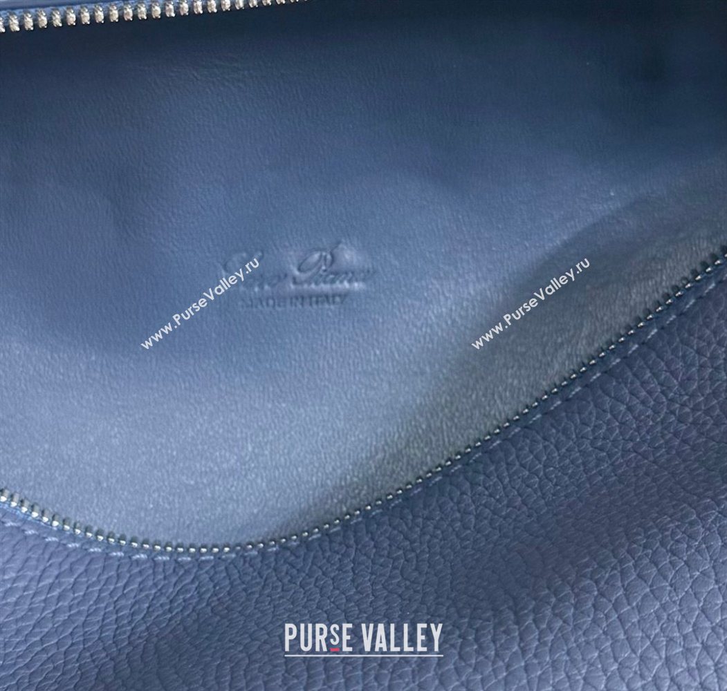 Loro Piana LP Extra Pocket Pouch L19 in Grained Calfskin Indigo Blue 2025 (YY-250625067)