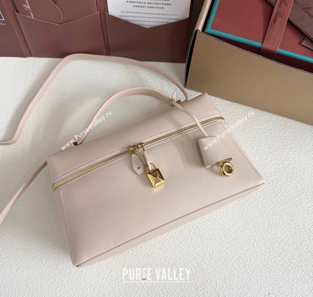 Loro Piana LP Extra Pocket Pouch L27 in Grained Calfskin Cream Honey 2025 (YY-250625072)