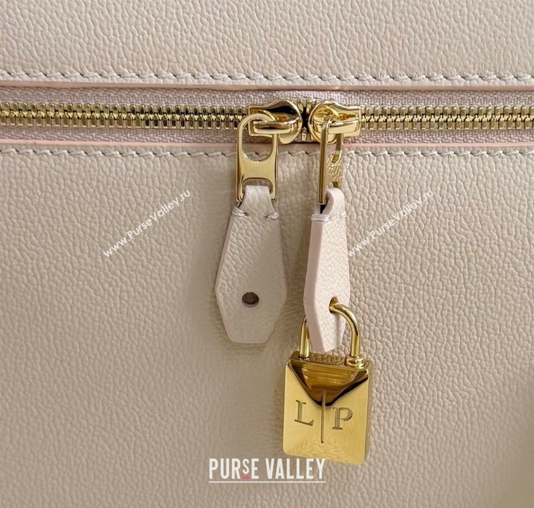 Loro Piana LP Extra Pocket Pouch L27 in Grained Calfskin Cream Honey 2025 (YY-250625072)
