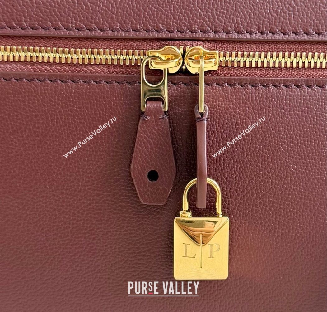 Loro Piana LP Extra Pocket Pouch L27 in Grained Calfskin Ormosia 2025 (YY-250625073)