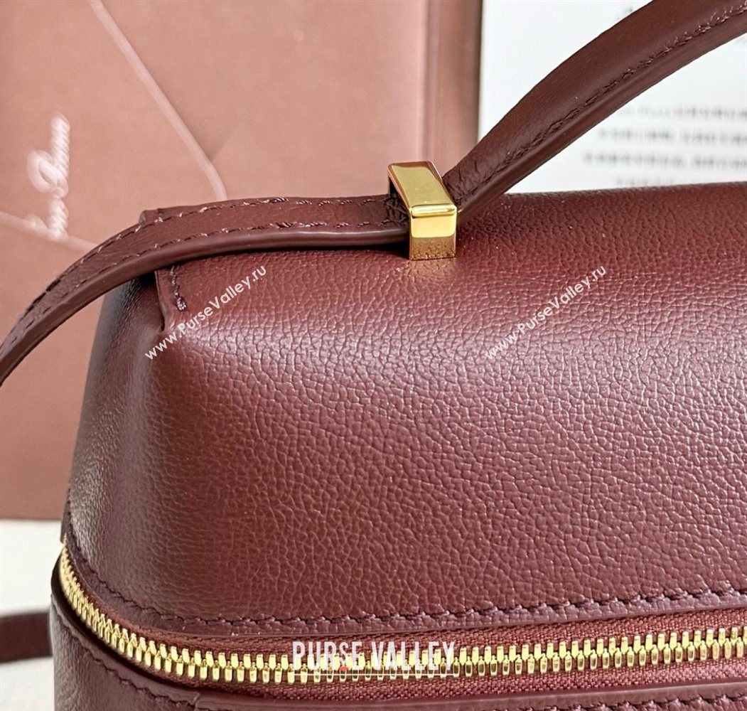 Loro Piana LP Extra Pocket Pouch L27 in Grained Calfskin Ormosia 2025 (YY-250625073)
