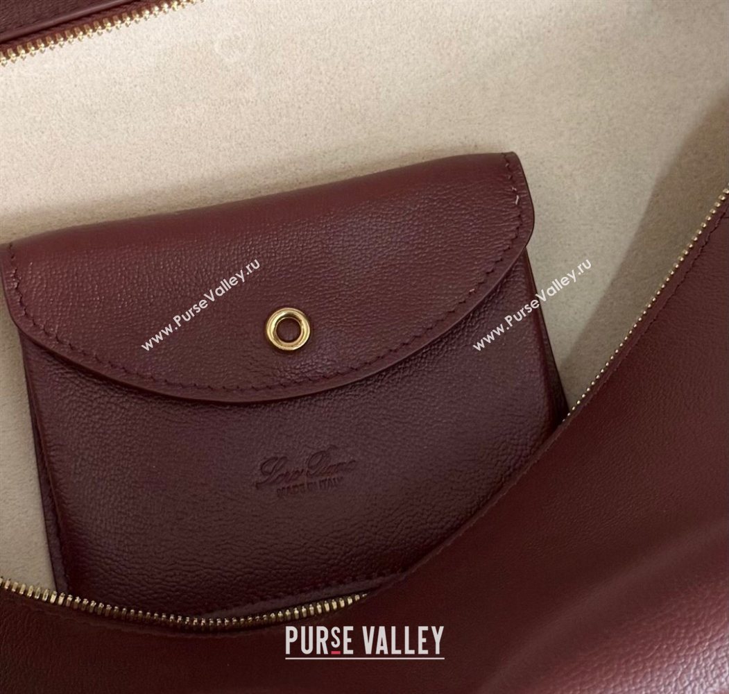 Loro Piana LP Extra Pocket Pouch L27 in Grained Calfskin Ormosia 2025 (YY-250625073)