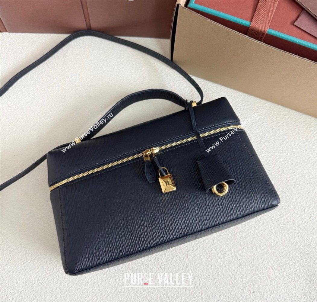Loro Piana LP Extra Pocket Pouch L27 in Waved Calfskin Blue 2025 (YY-250625076)