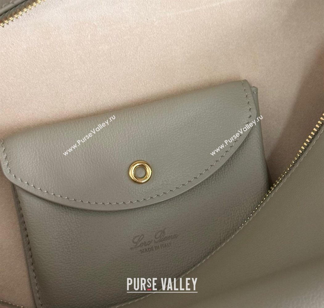 Loro Piana LP Extra Pocket Pouch L27 in Grained Calfskin Dry Artemisia 2025 (YY-250625077)