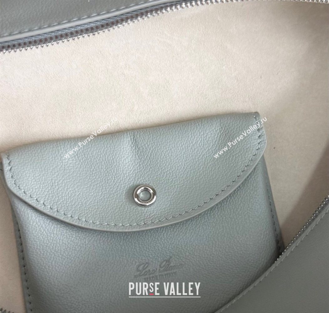 Loro Piana LP Extra Pocket Pouch L27 in Palm-Grained Calfskin Eucalyptus 2025 (YY-250625079)