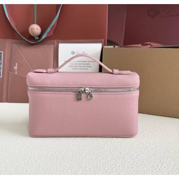 Loro Piana LP Extra Pocket Pouch L19 in Grained Calfskin Stoneware Pink 2025 (YY-250625044)