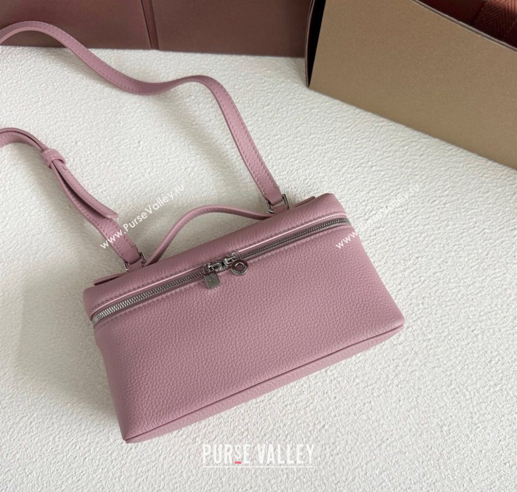 Loro Piana LP Extra Pocket Pouch L19 in Grained Calfskin Stoneware Pink 2025 (YY-250625044)