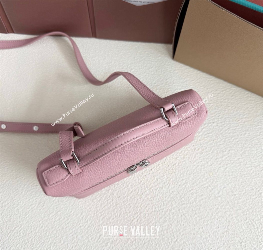Loro Piana LP Extra Pocket Pouch L19 in Grained Calfskin Stoneware Pink 2025 (YY-250625044)