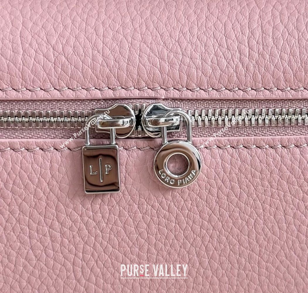 Loro Piana LP Extra Pocket Pouch L19 in Grained Calfskin Stoneware Pink 2025 (YY-250625044)