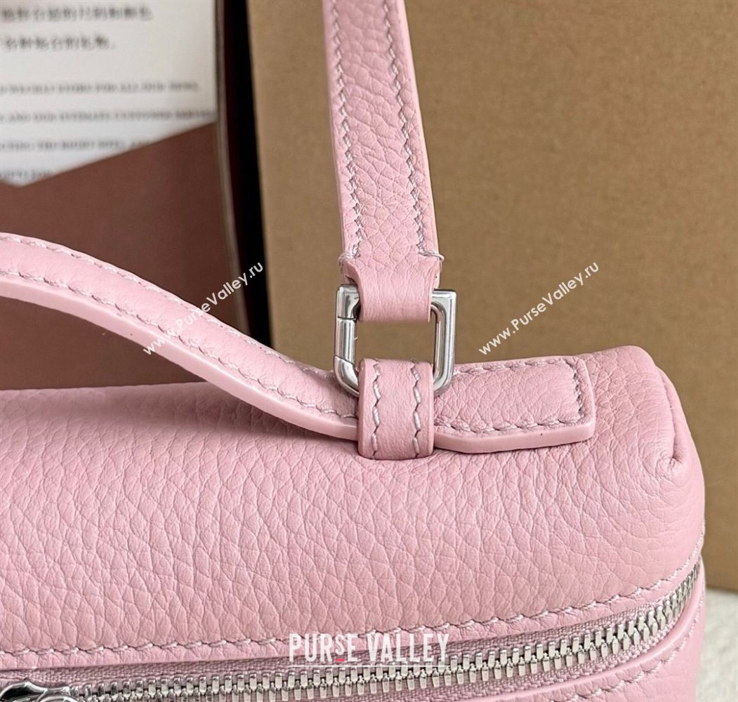 Loro Piana LP Extra Pocket Pouch L19 in Grained Calfskin Stoneware Pink 2025 (YY-250625044)