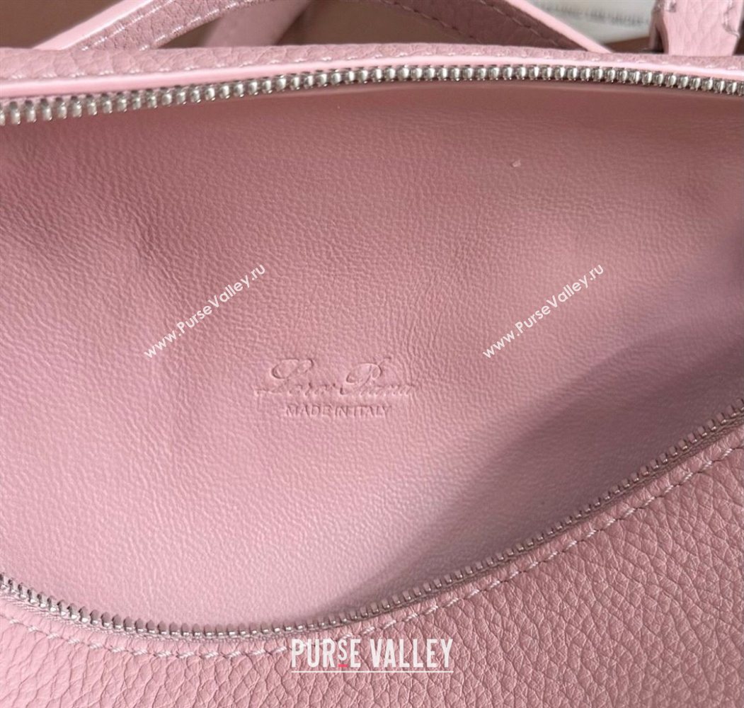 Loro Piana LP Extra Pocket Pouch L19 in Grained Calfskin Stoneware Pink 2025 (YY-250625044)