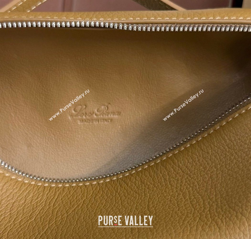 Loro Piana LP Extra Pocket Pouch L19 in Grained Calfskin Jungle Brown 2025 (YY-250625045)