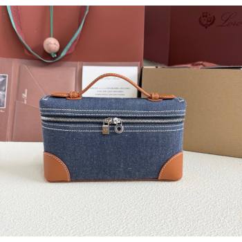 Loro Piana LP Extra Pocket Pouch L19 in Blue Denim 2025 (YY-250625047)