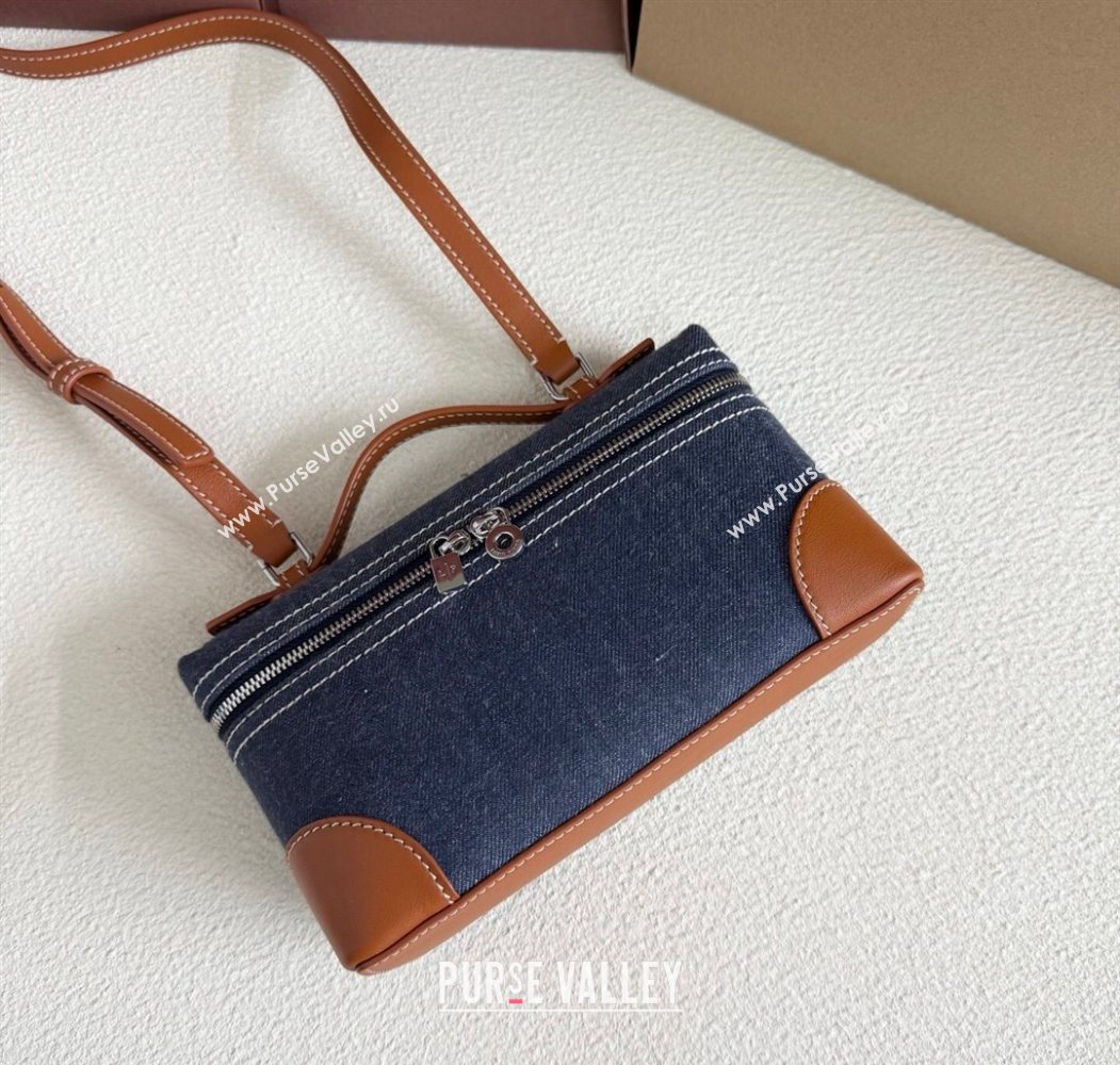 Loro Piana LP Extra Pocket Pouch L19 in Blue Denim 2025 (YY-250625047)