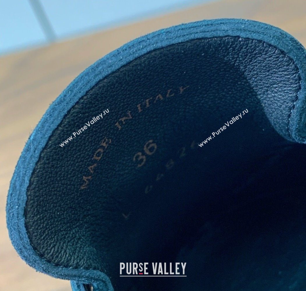 Loro Piana Charms Walk Babouche Loafer Mules in Suede and Crocodile-Like Leaher Inserts Black 2025 (HH-250708012)