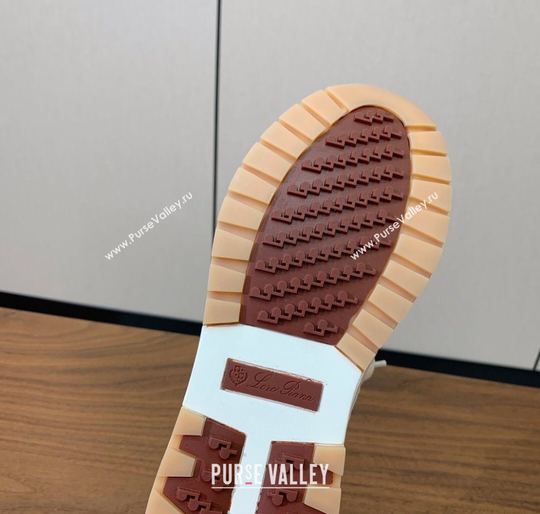 Loro Piana 360 LP Lady Flexy Walk Sneakers in Knit and Suede White 2025 (HH-250708004)