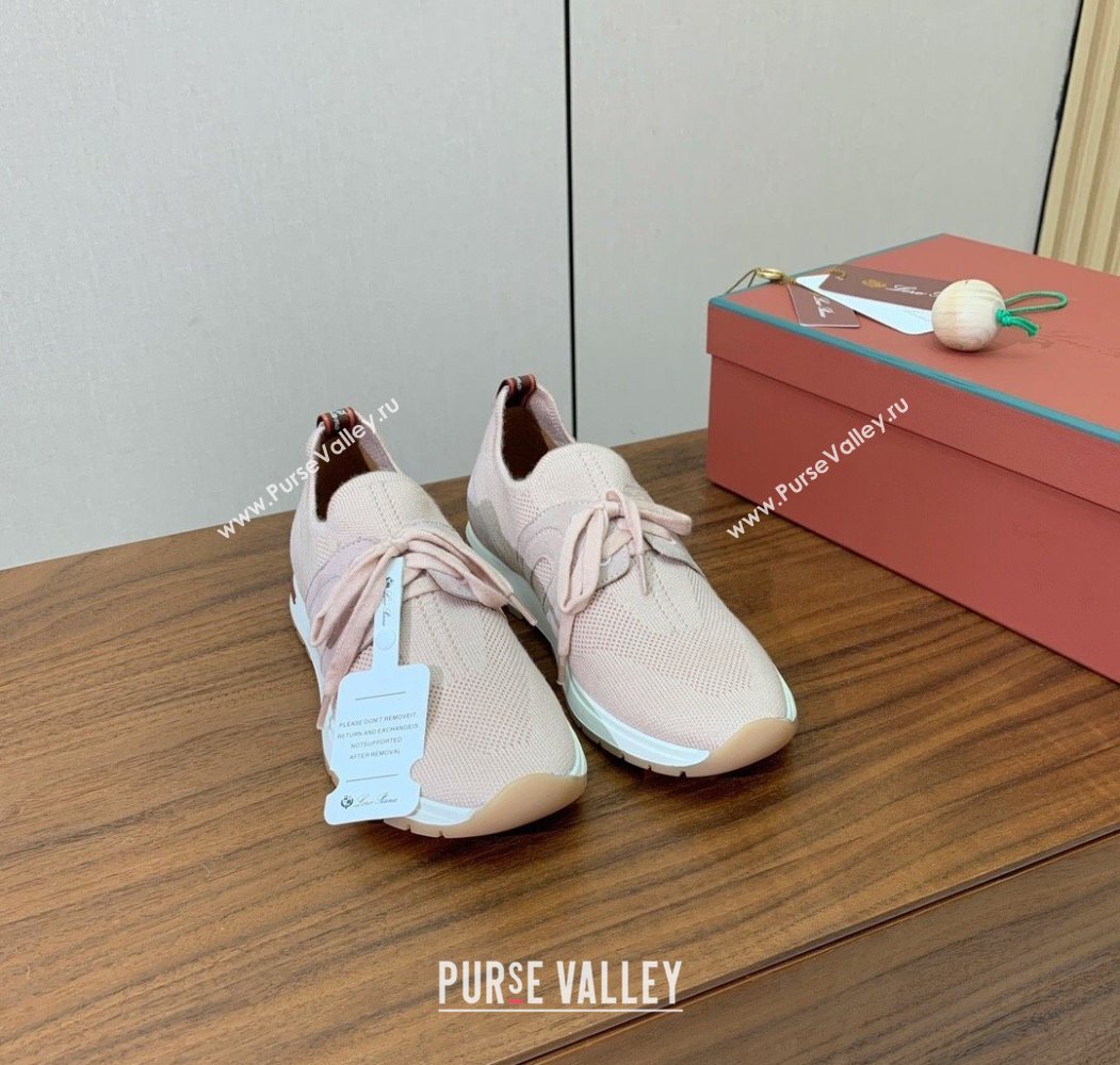 Loro Piana 360 LP Lady Flexy Walk Sneakers in Knit and Suede New Pink 2025 (HH-250708005)