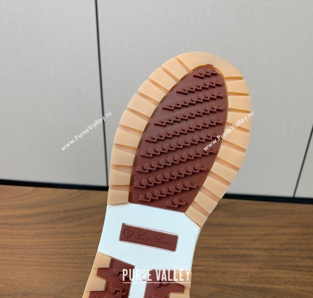 Loro Piana 360 LP Lady Flexy Walk Sneakers in Knit and Suede New Pink 2025 (HH-250708005)