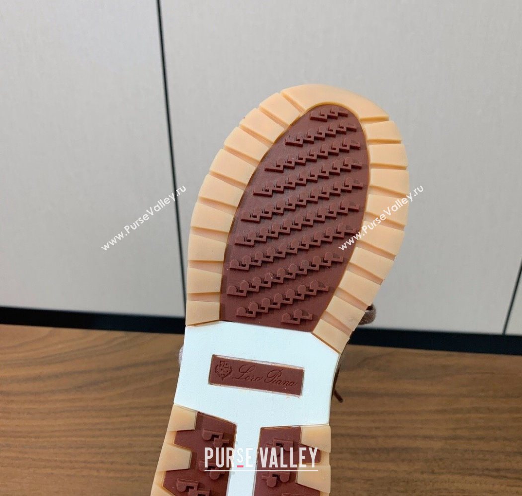 Loro Piana 360 LP Lady Flexy Walk Sneakers in Knit and Suede Grey2 2025 (HH-250708006)