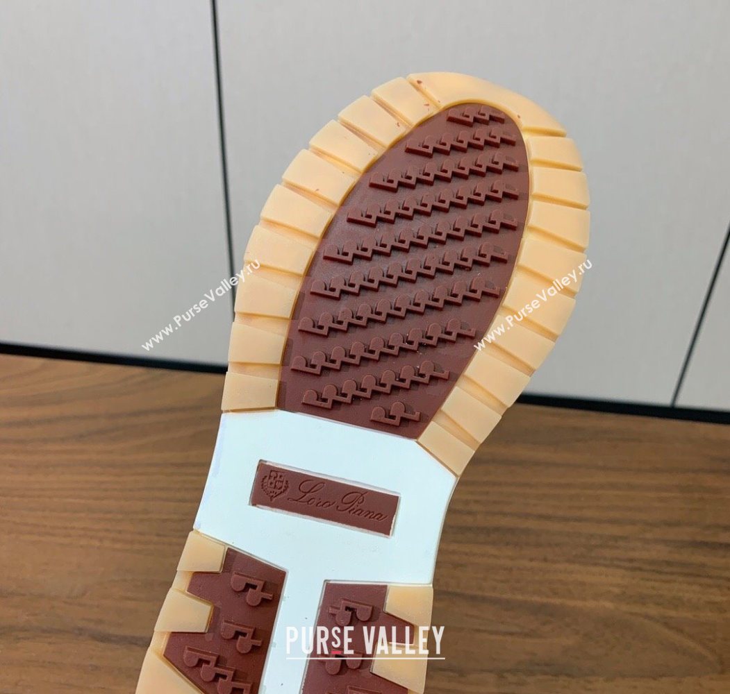 Loro Piana 360 LP Lady Flexy Walk Sneakers in Knit and Suede Light Camel 2025 (HH-250708008)