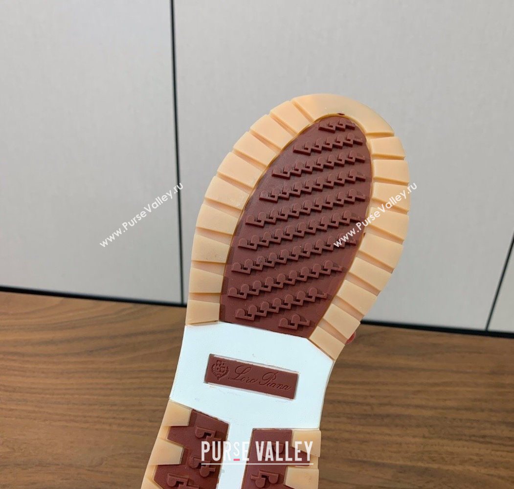 Loro Piana 360 LP Lady Flexy Walk Sneakers in Knit and Suede Pink2 2025 (HH-250708010)